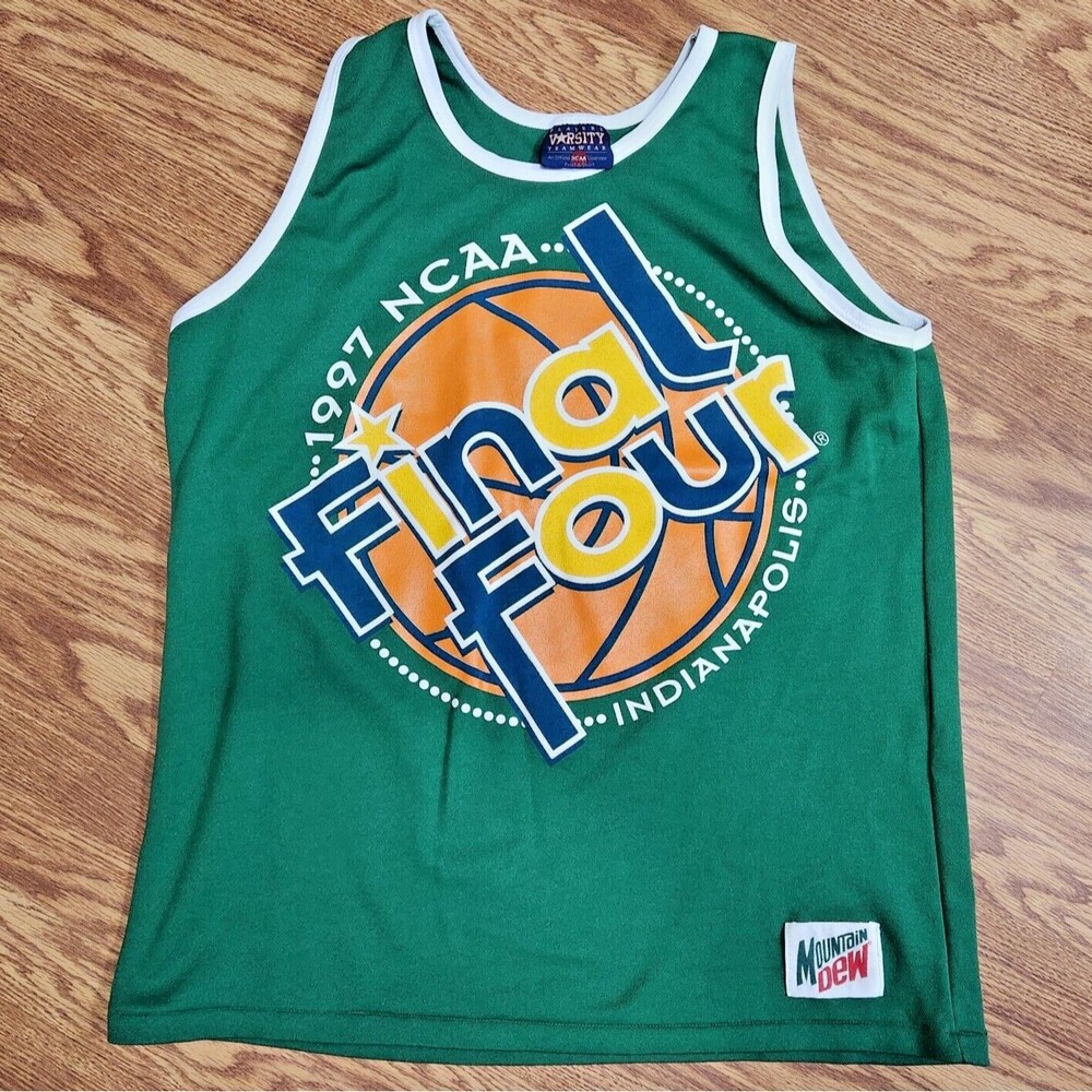 Vintage 1997 NCAA Final Four Jersey Mountain Dew Green Size XL Indianapolis Top - Picture 1 of 9